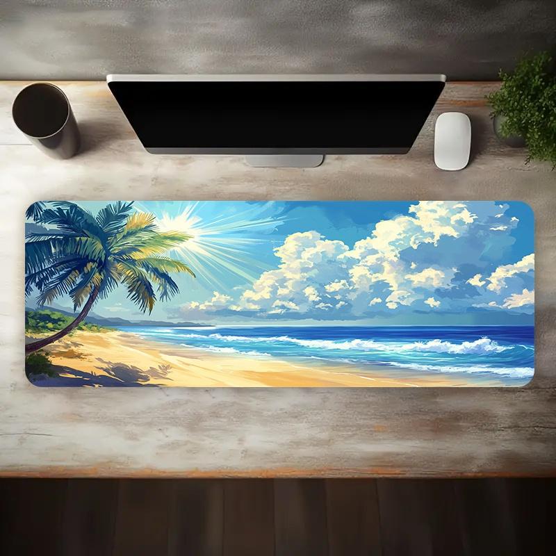 Home Desk Mat Mouse Pad Gaming Cloth Surface Non Slip Rubber Base PC Laptop Keyboard Work Setup