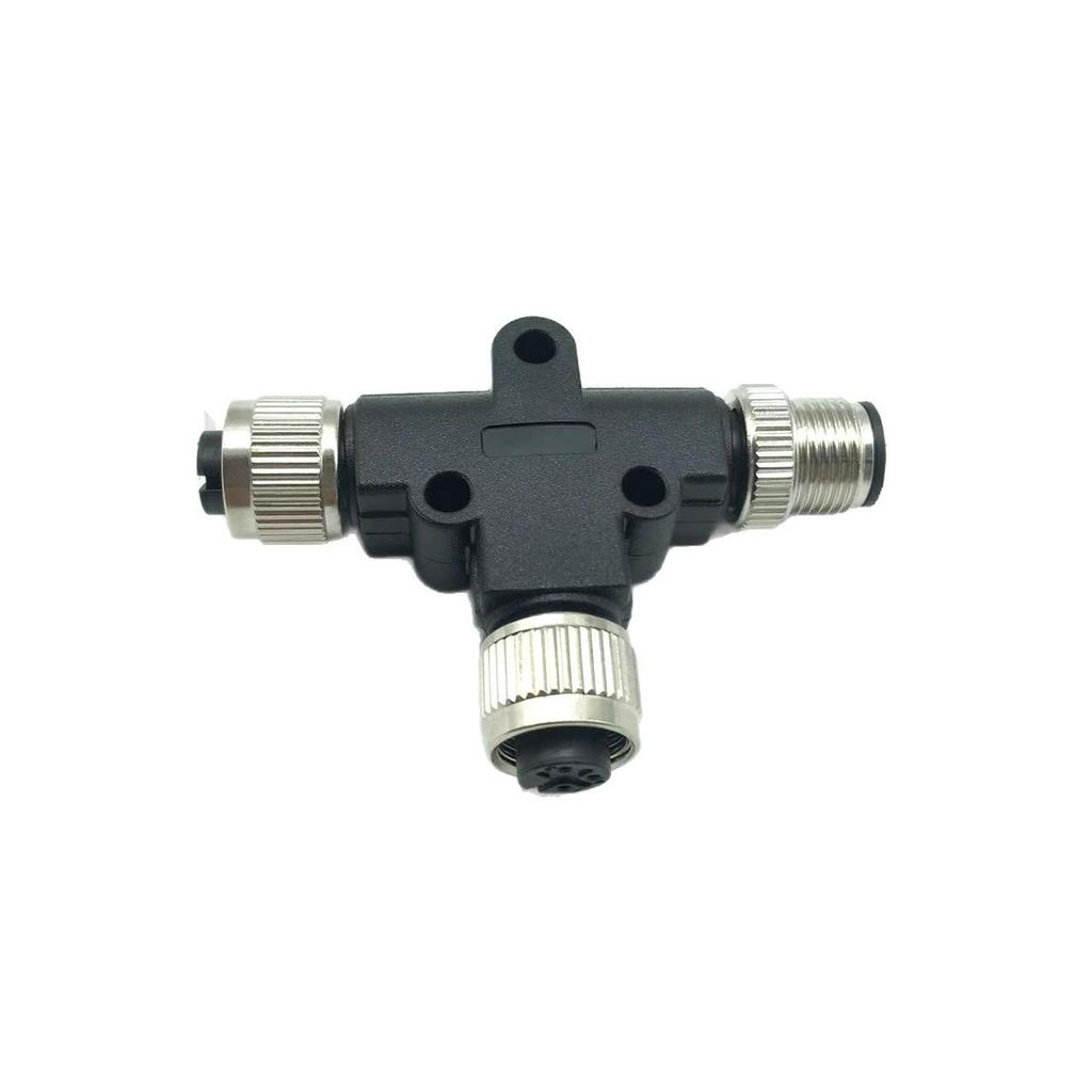 Waterproof Metal T-Type Tee Connector for 2, 3, or 4-Core Sensors, Ideal for Easy Docking at Base Stations