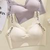 L-XXXL Women's Seamless Underwear Fixed Cup Wireless Sports Bra Large Size Gathered Vest