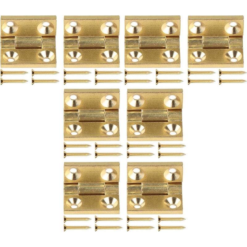 

Solid Metal Mini Hinges Strong Design Includes Installation Hardware for Precise Fit on Wooden Cases & Craft Boxes 1