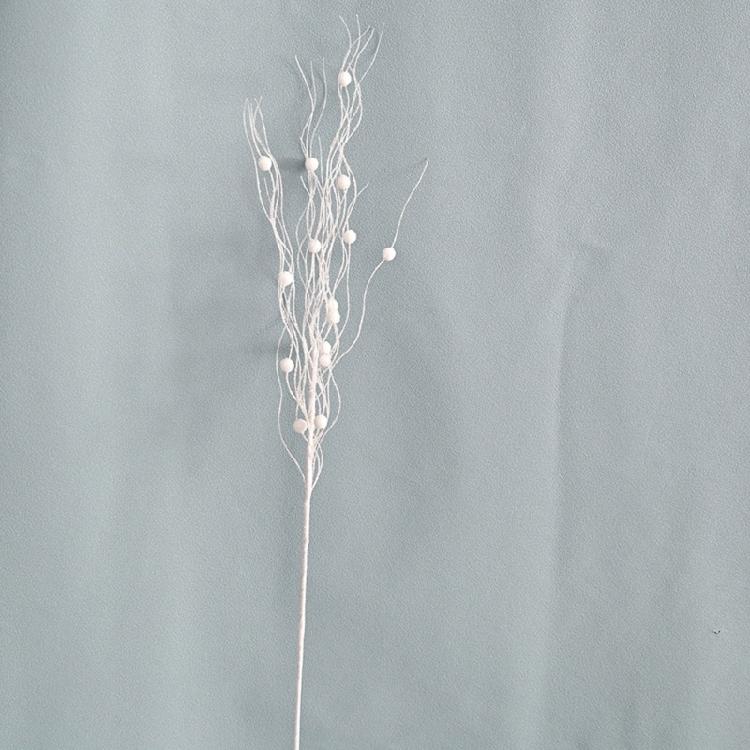 10pcs Textured Plastic Stems Glittering Christmas Picks Artficial Flower Leave Spring Festival Decoration
