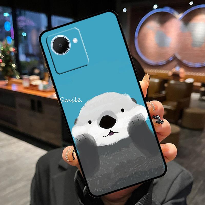 

Cute cartoon otter Case For Realme 13 Pro Plus 12 11 14 15 GT6 GT7 Pro C15 C35 C53 C55 C61 C63 C65 C67 C71 C75 Realme C65 4G