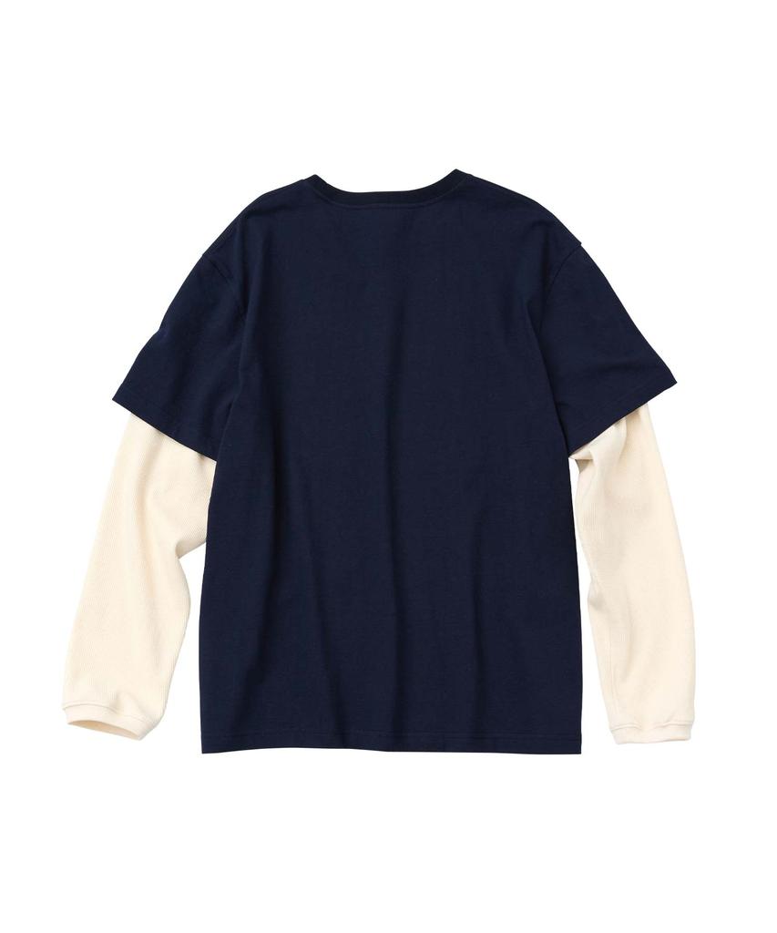 WMC Crew Neck Layered Long Sleeve_Navy