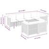 VidaXL Garden Lounge Set with Cushions 7 Pcs Beige Braided Resin 3261883