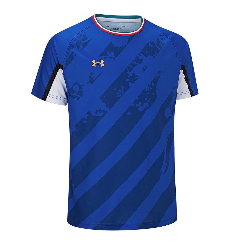 Under Armour Minimalist Logo Print Sports Running Fitness Cycling Short Sleeve T-Shirt Unisex Tops Blue 24500504-401