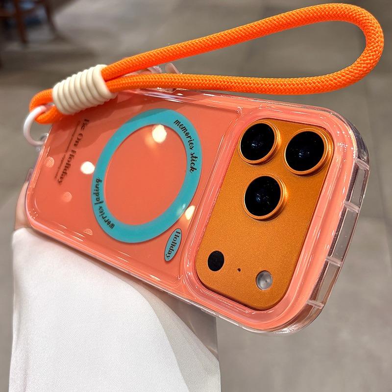 for  Candy Color Contrast Lanyard Case for For Iphone 17 16 1 14 Pro Max 13 12 Air Hand Wrist Strap Bumper Shockproof Cover