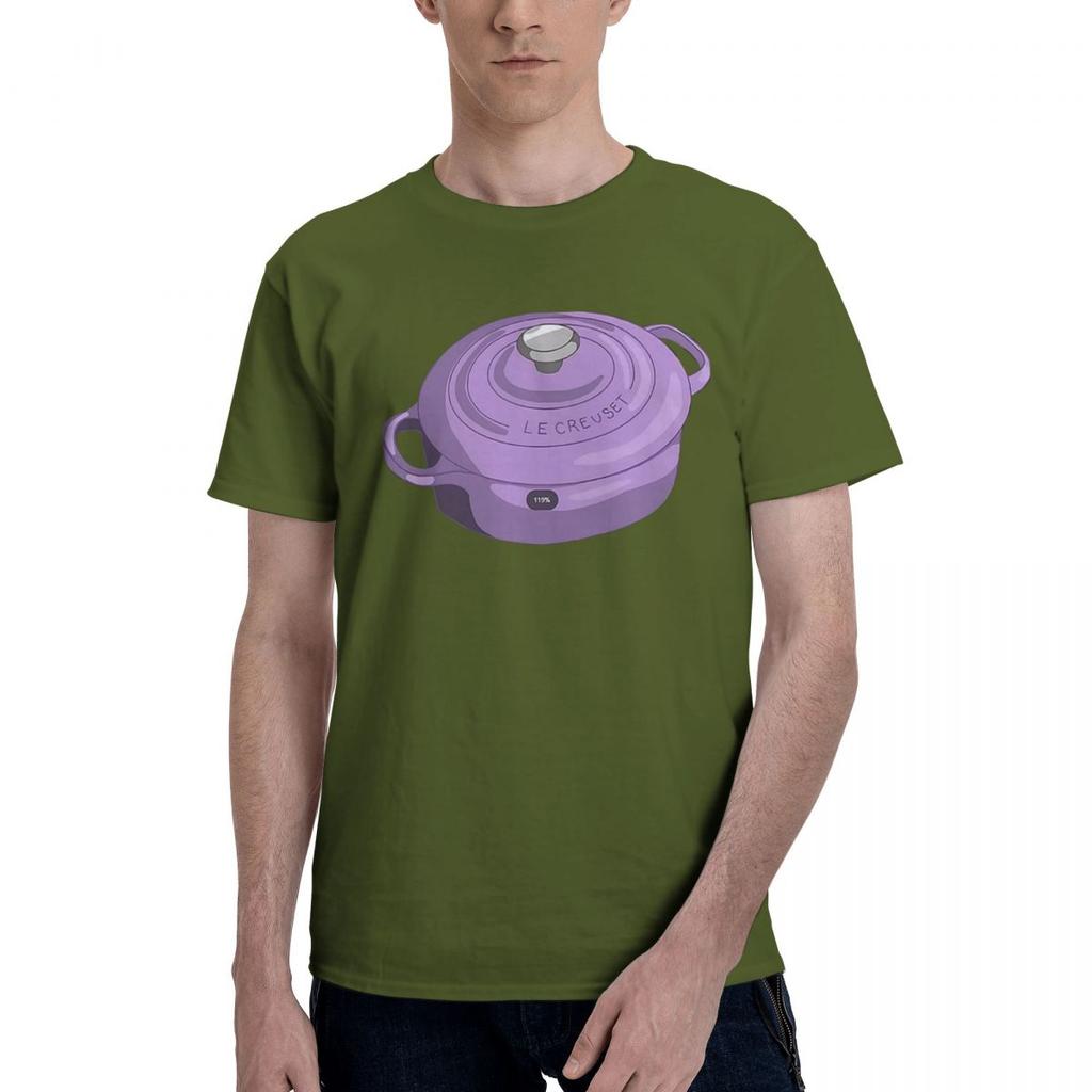 Le Creuset Bräter Aufkleber 100% Baumwolle Lässig Atmungsaktiv Bequem Oberteile Kurzarm T-Shirt Herren Geschenke