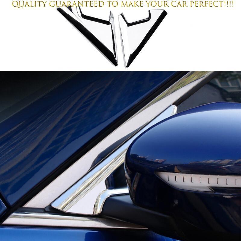 For Nissan X-TRAIL Rogue 2014-2020 Chrome A Frontt Triangle Cover Frame Trim