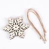 24pcs/box Christmas Wooden Snowflake Flake Hanging Can Doodle Diy Wooden Flake Christmas Decoration Hanging Decoration