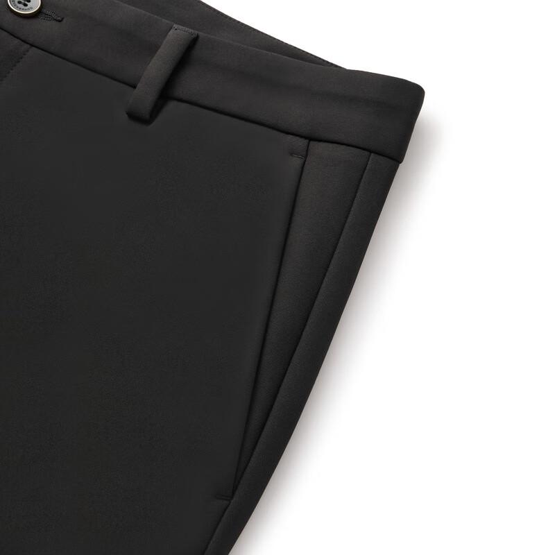 Septwolves Men's Fleece-Lined Straight-Leg Business Casual Pants