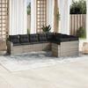 VidaXL Garden Lounge Set with Cushions 9 Pcs, Patio Sofas, Patio Furniture Set, Outdoor Furniture, Grey 3251779