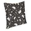 Spooky Cute Ghost Halloween Cushion Cover 40x40cm Polyester Goth Occult Witch Bats Pillow Case for Sofa Car Square Pillowcase