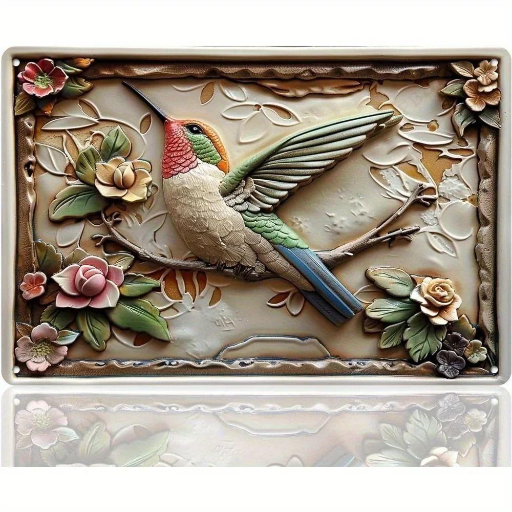 Vintage Animal Drawing Metal Tin Sign 2D Wall Art