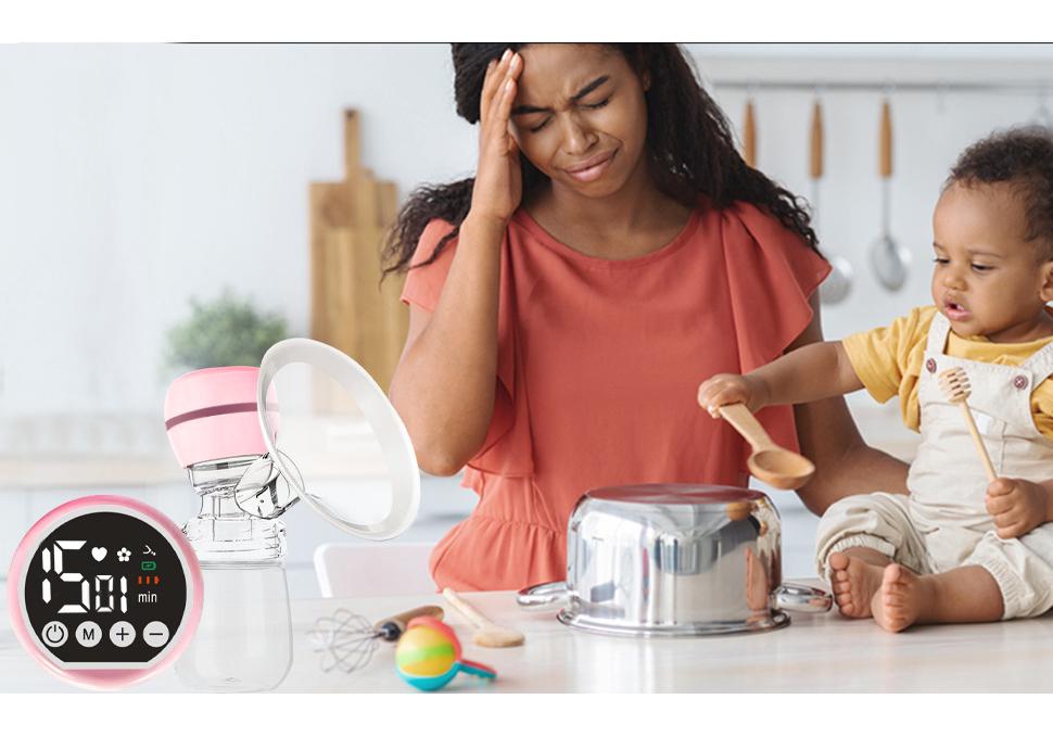 Integrated Electric Breast Pump with Large Suction Power and Intelligent Variable Frequency Massage