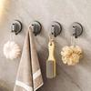 Suction Cup Hooks Wall Mounted Bathroom Clothes Hanger Kitchen Cabinet Door Hooks For Bathroom Tile Glass Surfaces
