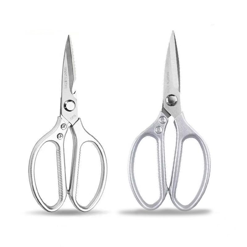 SK5 Stainless Steel Multi-Function Kitchen Scissors with Aluminum Alloy Handle - Ideal for Cutting Chicken Bones, Fish, and Meat