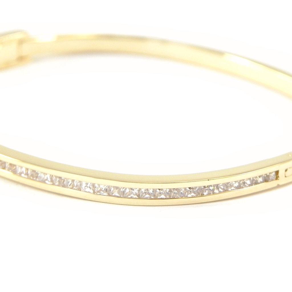 Les Trésors De Lily [F4982] – Vergoldetes Armband „Diane“ aus Weißgold – 62 mm 4 mm