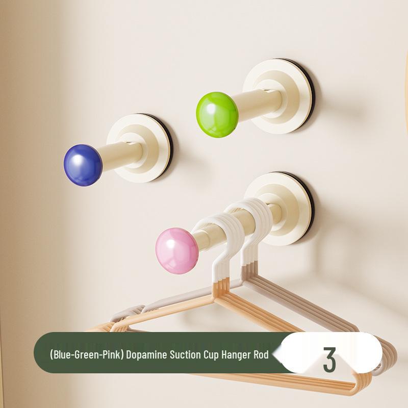 No-Drill Wall-Mounted Suction Cup Clothes Drying and Storage Rack