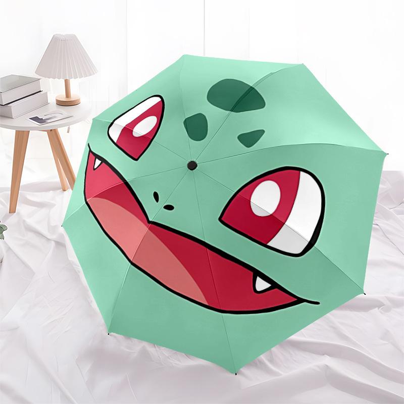 1pc Bulbasaur, Pokémon Automatic Folding Umbrella - 8-Rib Durable Iron Frame, Compact Portable for Daily Travel, Men & Women yy251125217