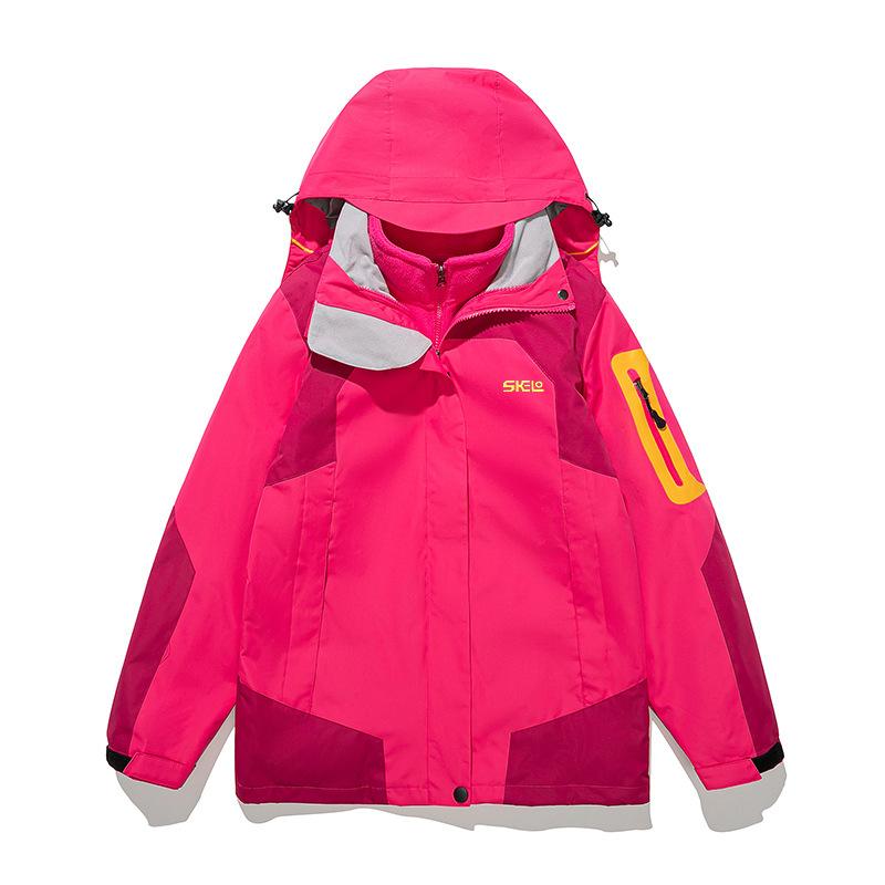 

Куртка Три-в-одном Съемный Комплект из двух частей Осенне-зимний стиль Молодежная куртка для женщин M