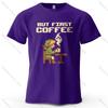 BUT FIRST COFFEE Cozy Printed Men's T-Shirt Oversized Playful Graphic Tees for Women Tops Tees Casual Streetwear