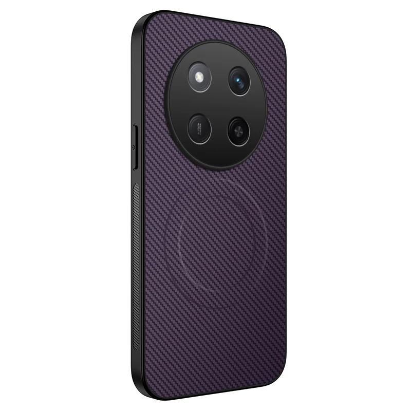 Anti-Drop Carbon Fiber Silicone Soft Phone Case For Honor X9C Smart X9b X7c X8C X7B Magnetic Wireless Charging Back Cover Cases