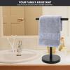 TShape Bath Hand Towel Holder Stand Stainl Steel Free Standing Hand Towel Rack with Heavy Base for Bathroom Kitchen Countertop
