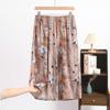Stylish Cotton Silk Plus Size High Waist Cropped Skirt Pants - Lightweight, Versatile, and Perfect for Summer.
