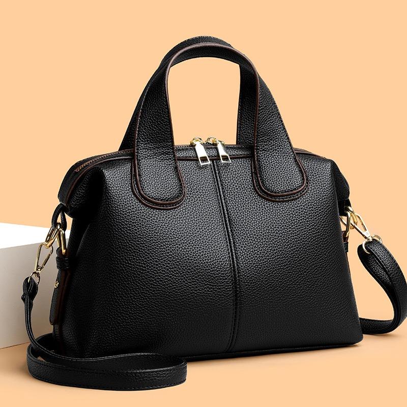 All-Match PU Leather Handbag for Women Large Capacity Crossbody Shoulder Bag Simple Fashionable Tote Bag