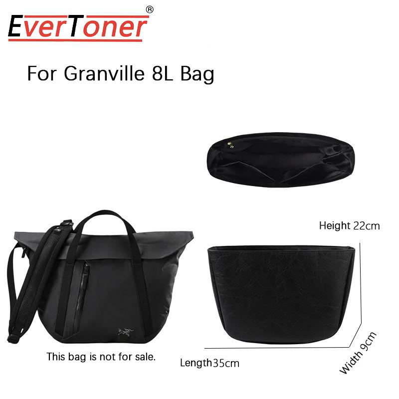 

EverToner Lightweight Waterproof Dupont Paper Inner Liner Organizer for Arc Granville 8L Bag Slim Durable Accessory Tidy Storage чорний