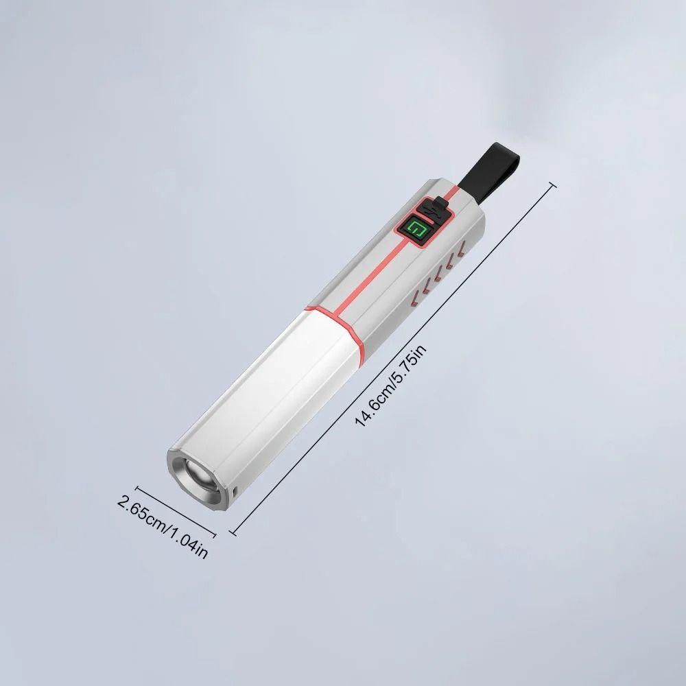 LED Ultra-Bright Camping Lantern Zoomable Waterproof White Laser Flashlight Rechargeable Type-C Portable Torch Outdoor Use