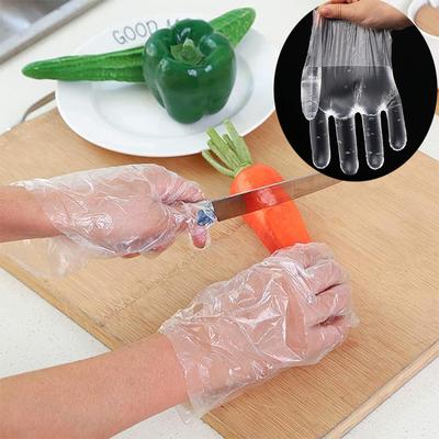 כפפות חד פעמיות כפפות פלסטיק שקופות לבישול מטבח ניקוי טיפול במזון
