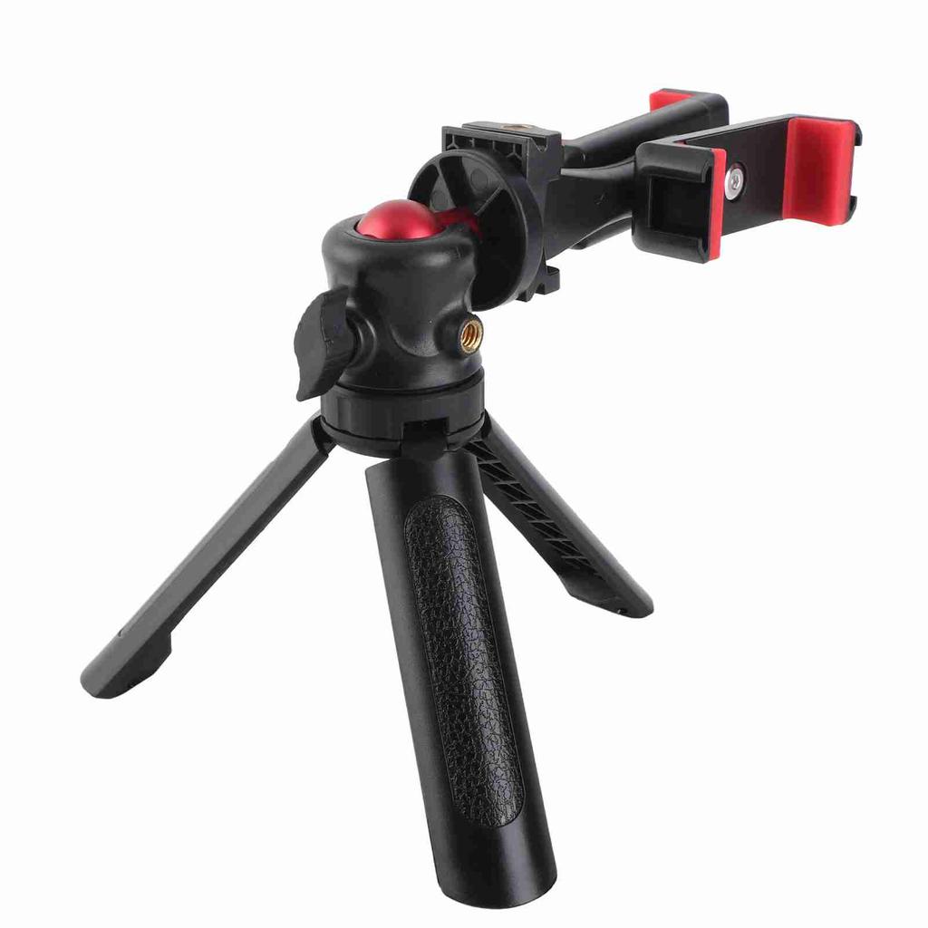 Manbily Double Position Bracket Holder for Mobile Phones Stand Support Tripod for Video
