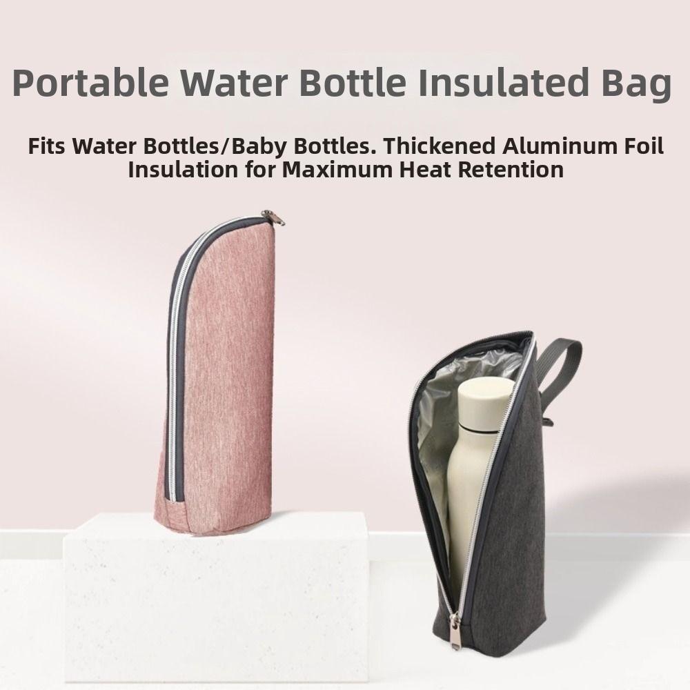 Aluminum Foil Milk Bottle Insulation Bag Anti-Shock Baby Stroller Hanging Pouch Travel Use