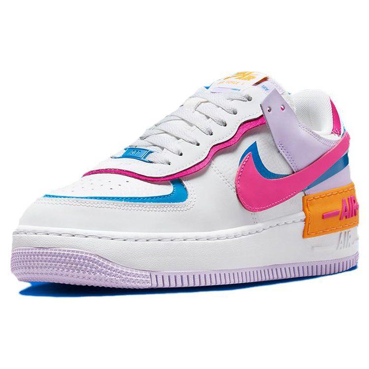 Nike Air Force 1 Shadow Slip Resistant Slip Resistant Low Top Skateboard Shoes Women's White Pink Blue HF5064-100