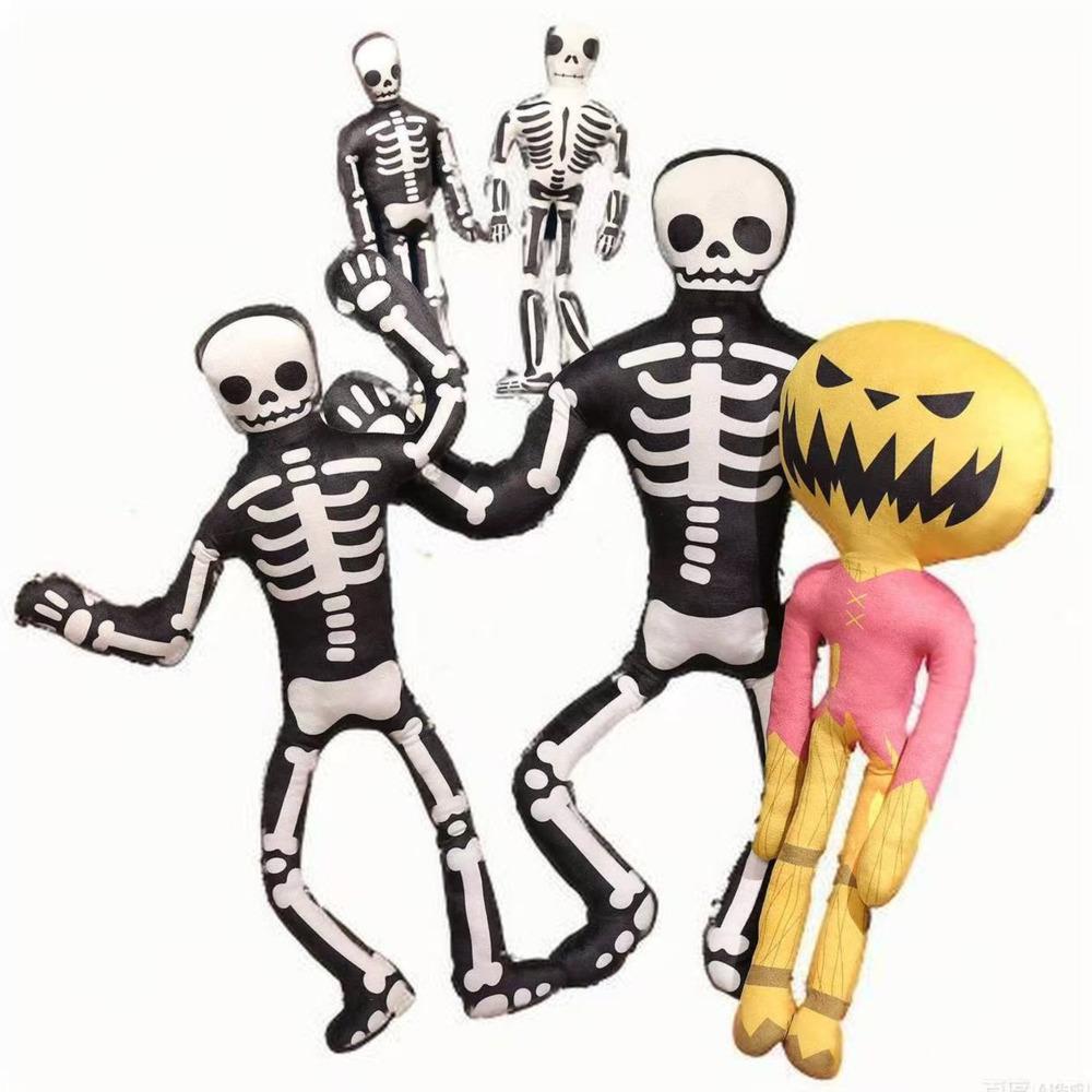 Halloween Joint Mobility Skeletons Plush Toy Skeletons Doll Joint Mobility Skeletons Plushie Halloween Monster Plush Toy