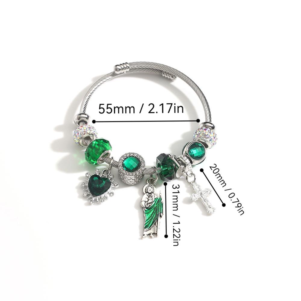 

Изумрудный браслет «Иисус и любовь»: Персонализированные корейские религиозные ювелирные изделия
