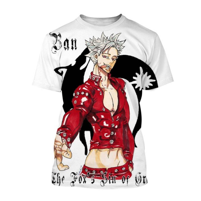 Sommer Heißverkauf Anime Charakter Kreatives Design 3D-Druck Cooles und Personalisiertes Mode T-Shirt
