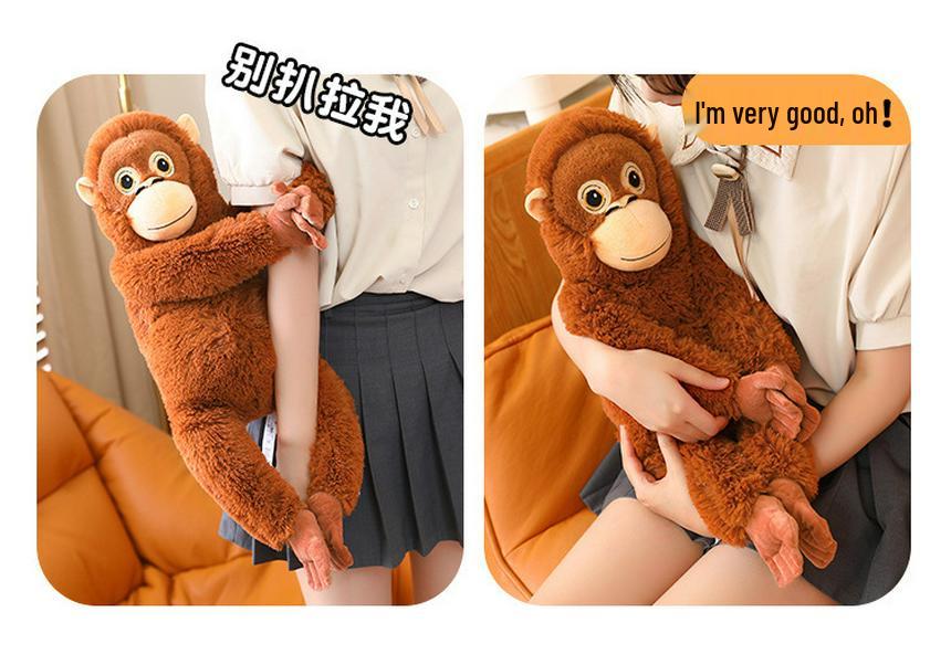 Long-Armed Gorilla Plush Toy - Soothing Monkey Hug Pillow
