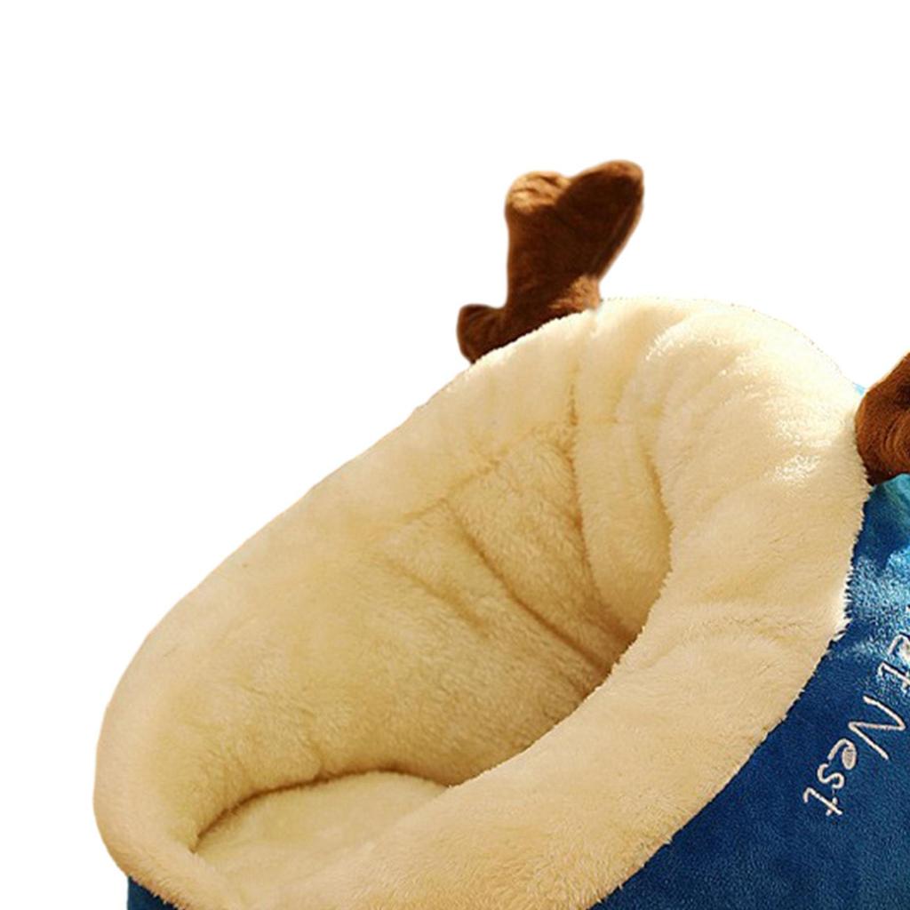 Pat pentru pisici Moale Căldură Casă Confortabilă Peșteră Încântătoare Câine mic de pluș Vizuitoare pentru cadou