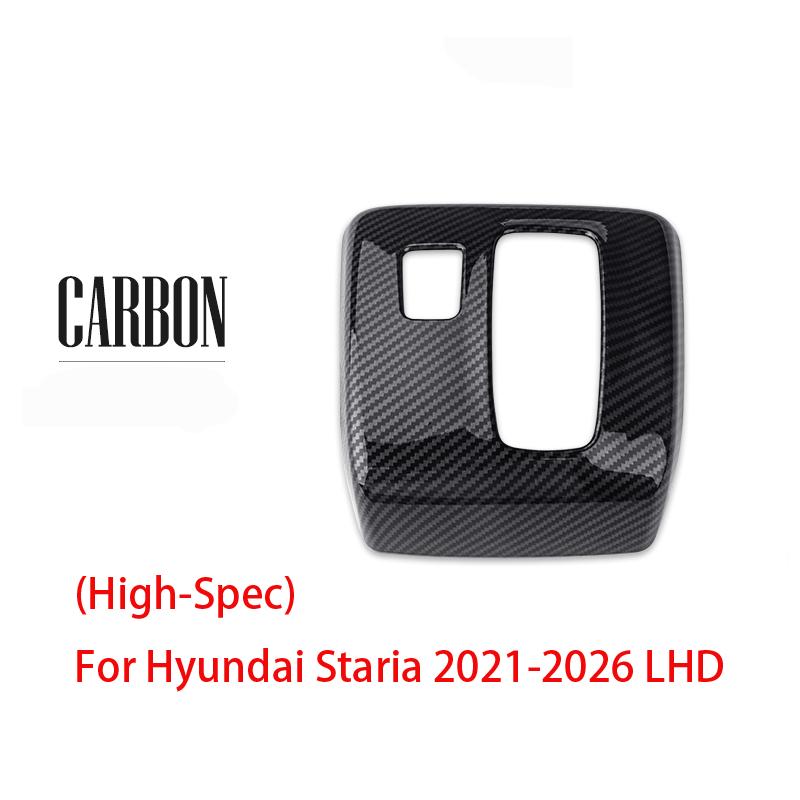 Car Tuning Carbon Fiber Central Console Gear Shift Window Button Air Vent Cover Accessories For Hyundai Staria -2026 LHD