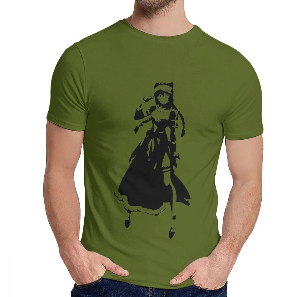 Overlord Lupusregina Beta Anime T-Shirt Lässig O-Ausschnitt 100% Baumwolle Große Größen T-Shirt