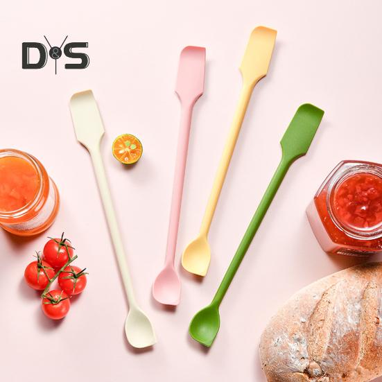 Dwustronna silikonowa szpatułka Cienka skrobaczka do słoików Małe skrobki do makijażu Mini skrobak i rozprowadzacz do żywności do dżemów pieczenia gotowania