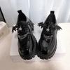 Punk Wind Móda Single Shoes Podzimní New Devil Bat Wings Gotické Dámské Boty Silné Spodní Vodotěsné Platforma Kovový řetízek