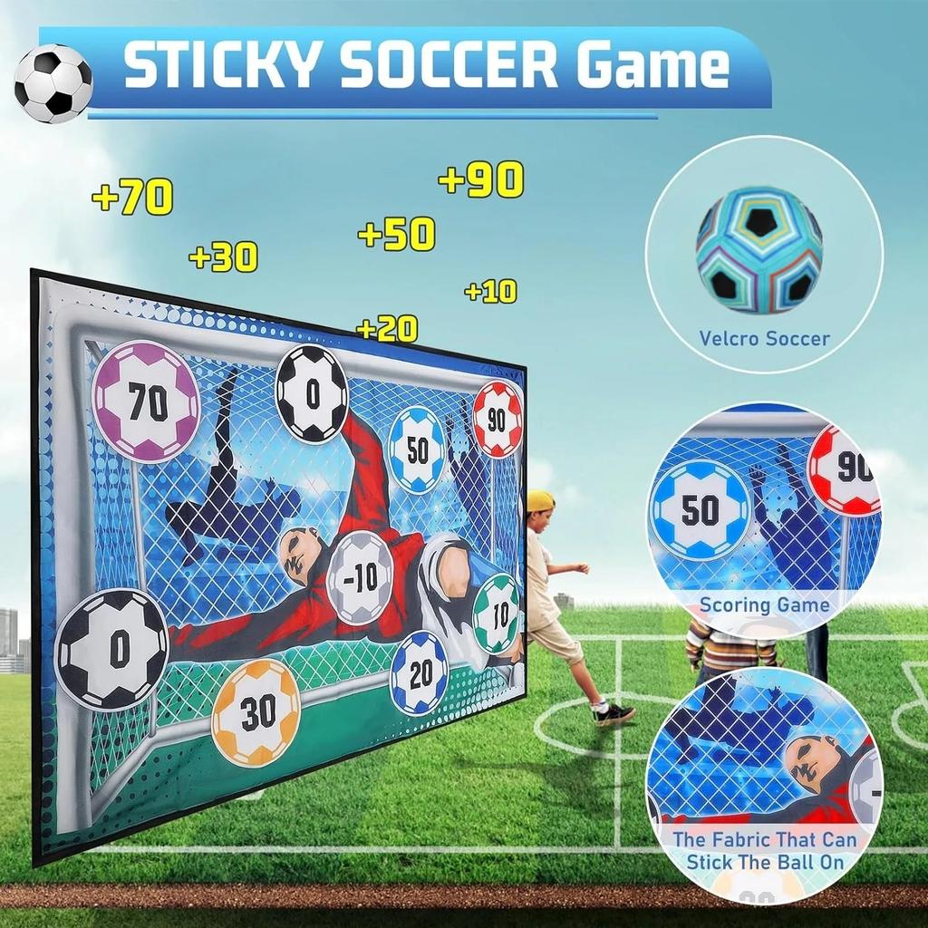 Toy Soccer Ball Game Set for Boys Girls Indoor Outdoor Backyard Toss Soccer Goal Game with Ball Target Sports Toys Birthday Gift