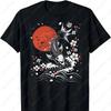 Cherry Blossom Koi Carp Fish Japanese Sakura Graphic Art TShirt Fashion Classic Style Oneck Tops Regular Cotton Men Clothing