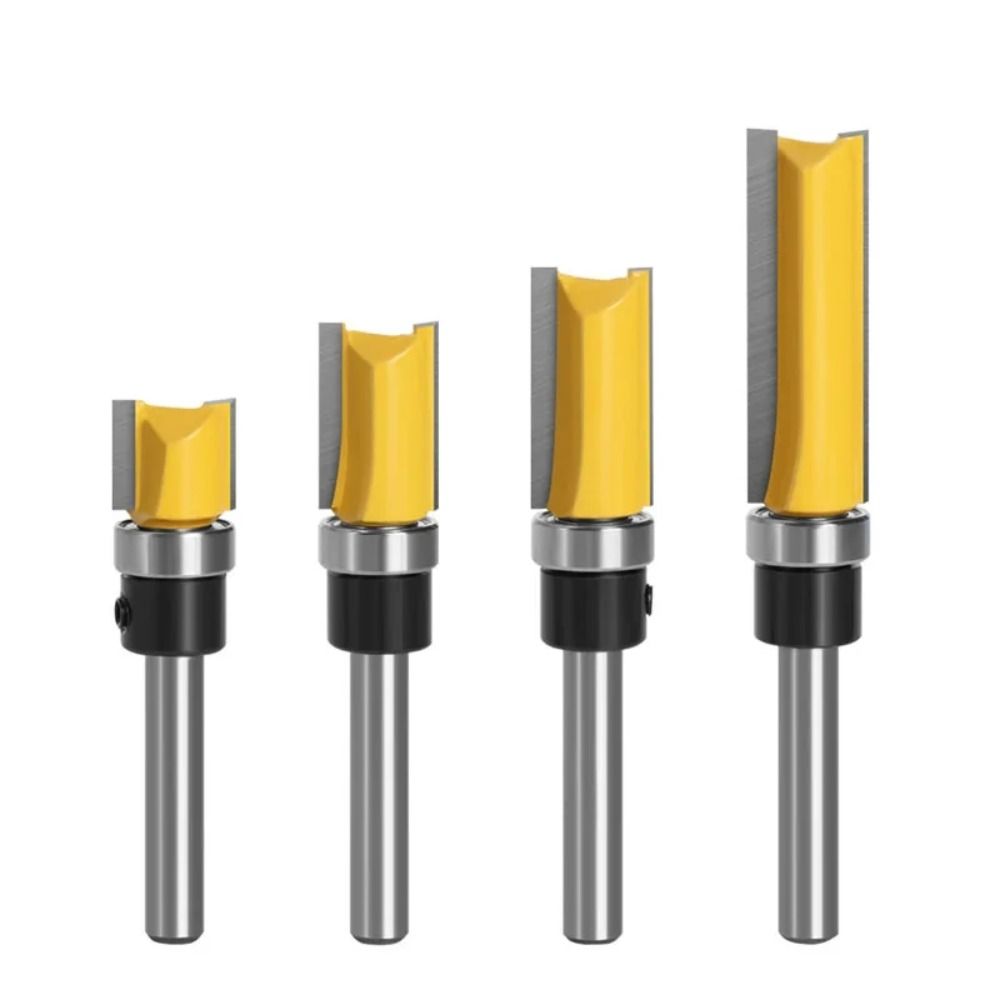 6.35mm Shank Flush Trim Router with Bearing Carbide Straight Router Bit  Woodworking Dia 12.7Mm