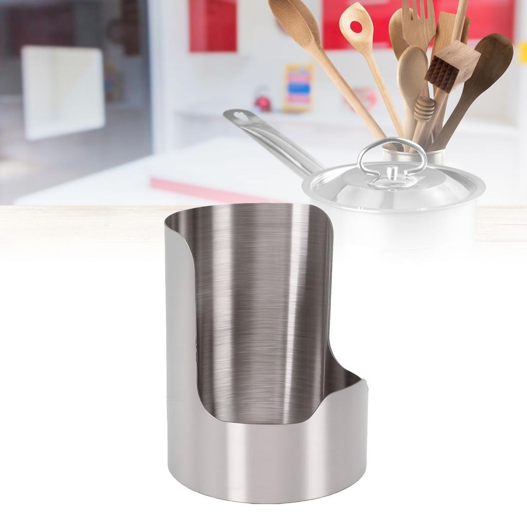 Stainless Steel Utensil Holder 2 In 1 Pot Lid Holder Kitchen Utensil Vertical Storage Space Saving For Small Kitchen Apartment