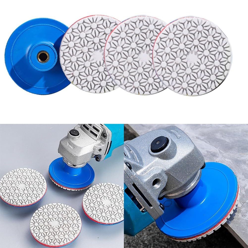 4pcs Integrated 80mm Grinding Disc for Angle Grinder with M10 Thread Hole, Designed for Heavy Duty Tile Polishing and Grinding