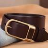 Single Men's Leather Alloy Buckle Belt, Fashionable, Casual, Simple, Personalized, Business Retro, Classic, Versatile and Trendy